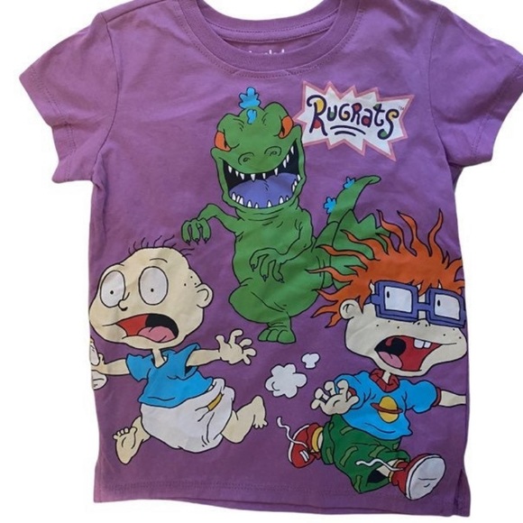 NICKELODEON Rugrats Purple, Short Sleeve T-shirt. Size: XS 4/5 - Picture 1 of 3
